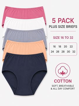 Picture of 5 PACK COTTON BRIEFS ALL DAY COMFORT MUTLI COLOURS